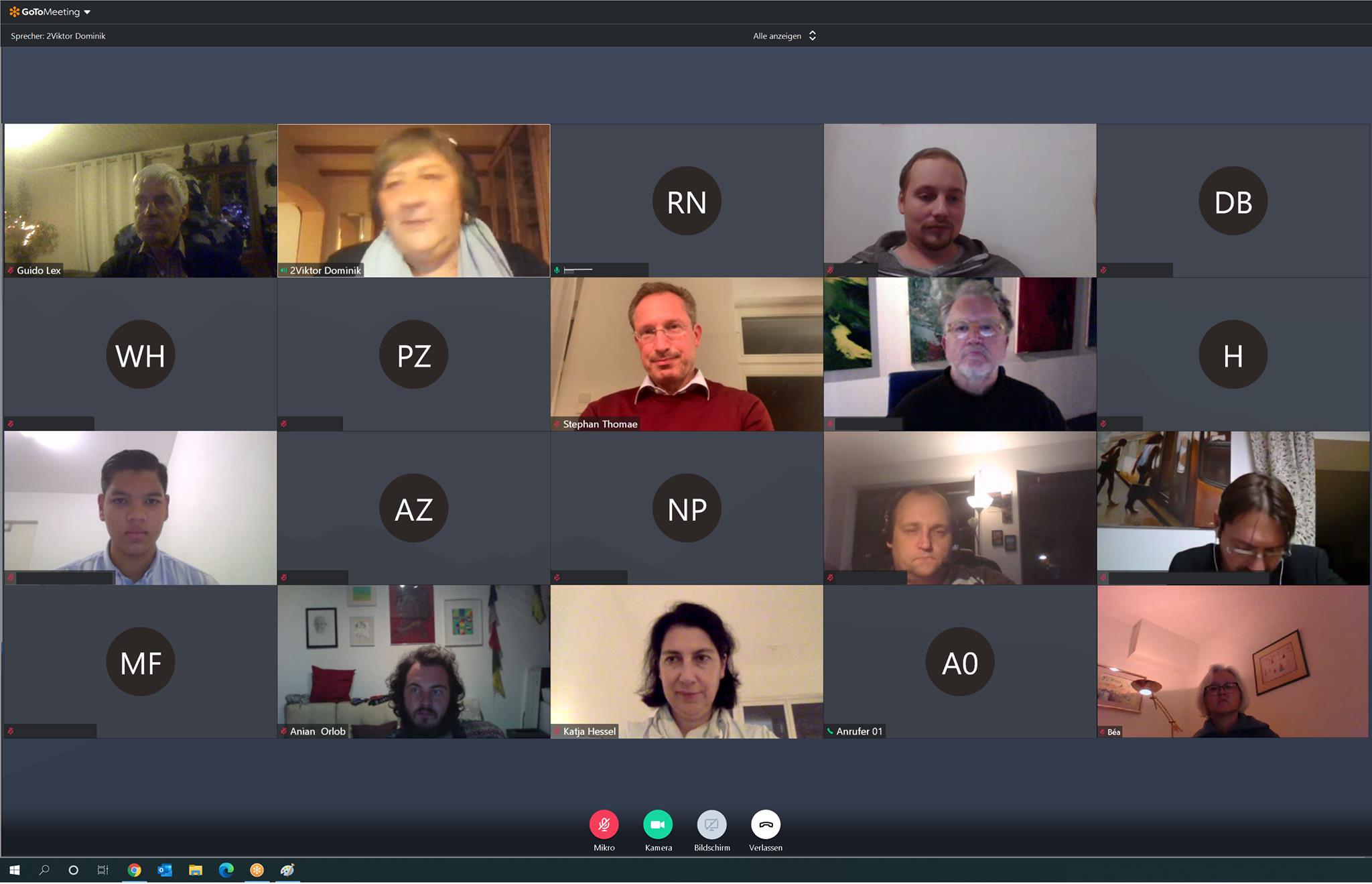 Die Teilnehmer des digitalen Themenstammtisches