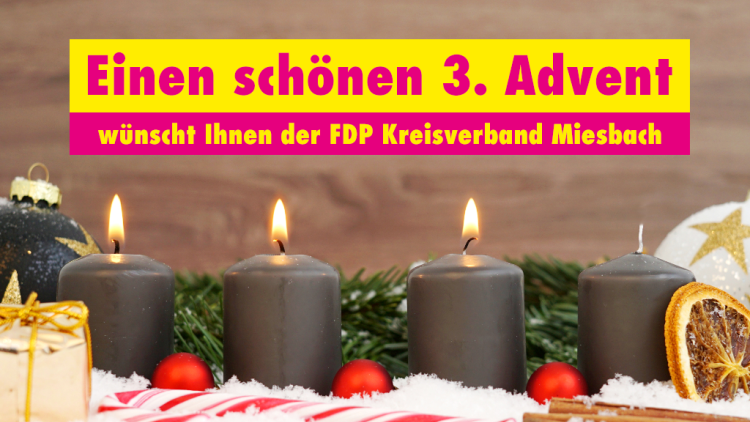 Einen schönen 2. Advent wünscht Ihnen der FDP-Kreisverband Miesbach